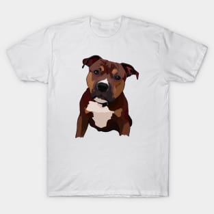 Cute Staffordshire Bull Terrier Drawing T-Shirt